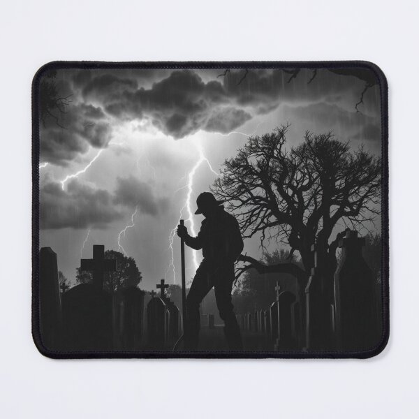 Item preview, Gothic Graveyard Storm Lightning Rain Silhouette designed and sold by EllDAV777.