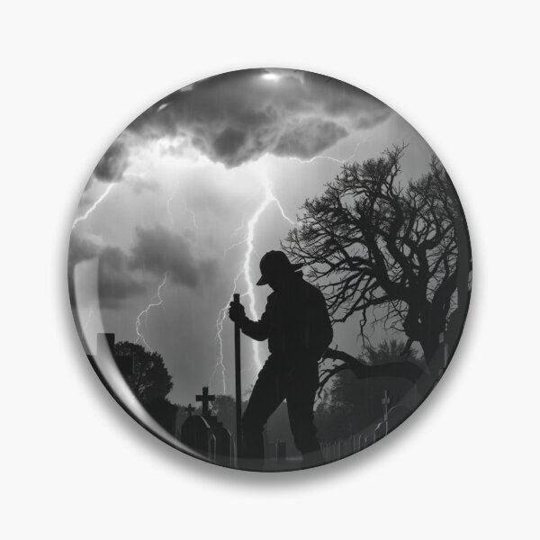 Item preview, Gothic Graveyard Storm Lightning Rain Silhouette designed and sold by EllDAV777.