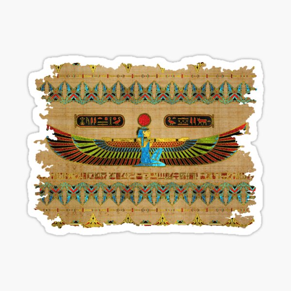 Vista previa del artículo con la obra «Adorno egipcio de Isis de la diosa en papiro», diseñado y vendido por Nartissima.