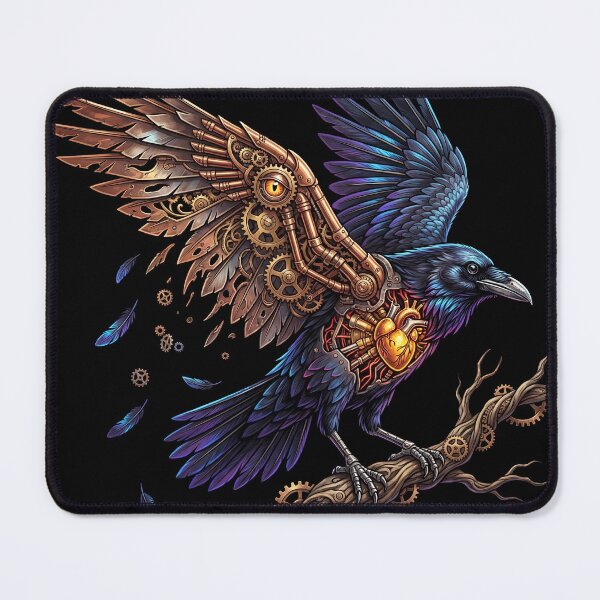 Item preview, Biomechanical Raven - Steampunk Clockwork Crow Dark Art designed and sold by KuroAtelier.