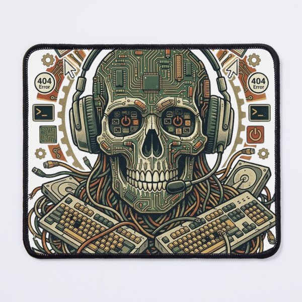 Item preview, Helpdesk Never Sleeps  Vintage IT Support Skull designed and sold by KurtByteStudio.