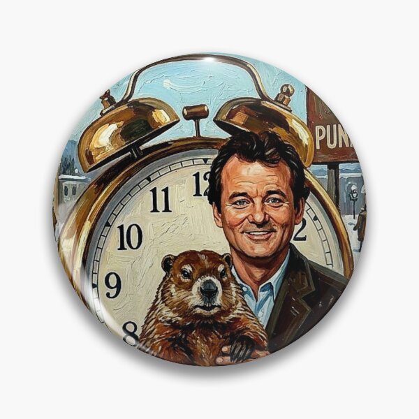 Item preview, Groundhog Day: Bill Murray Punxsutawney Phil Retro Impasto Movie Poster designed and sold by Art's Diner.