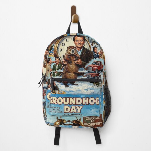 Item preview, Groundhog Day: Bill Murray Punxsutawney Phil Retro Impasto Movie Poster designed and sold by Art's Diner.