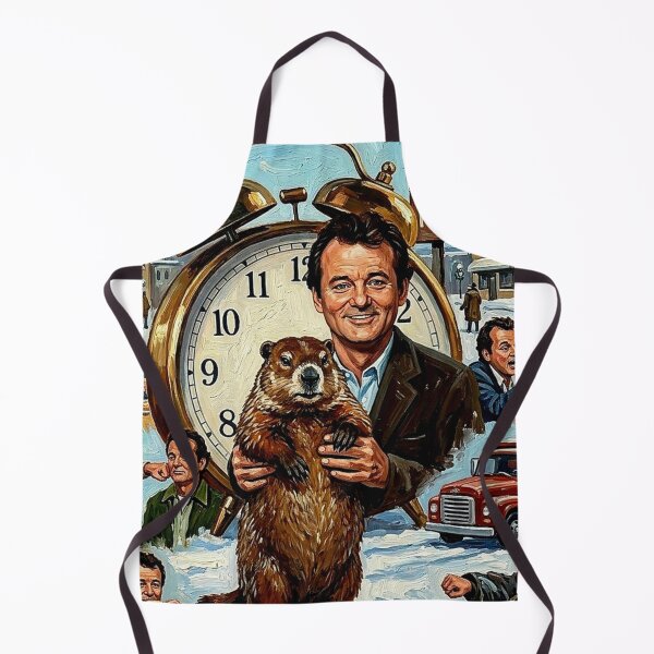 Item preview, Groundhog Day: Bill Murray Punxsutawney Phil Retro Impasto Movie Poster designed and sold by Art's Diner.