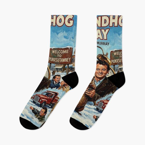 Item preview, Groundhog Day: Bill Murray Punxsutawney Phil Retro Impasto Movie Poster designed and sold by Art's Diner.