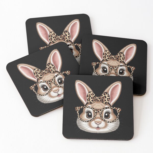 Item preview, Funny Bunny Face Glasses Bandana Leopard Rabbit Happy Easter designed and sold by Mozaic Clothes.