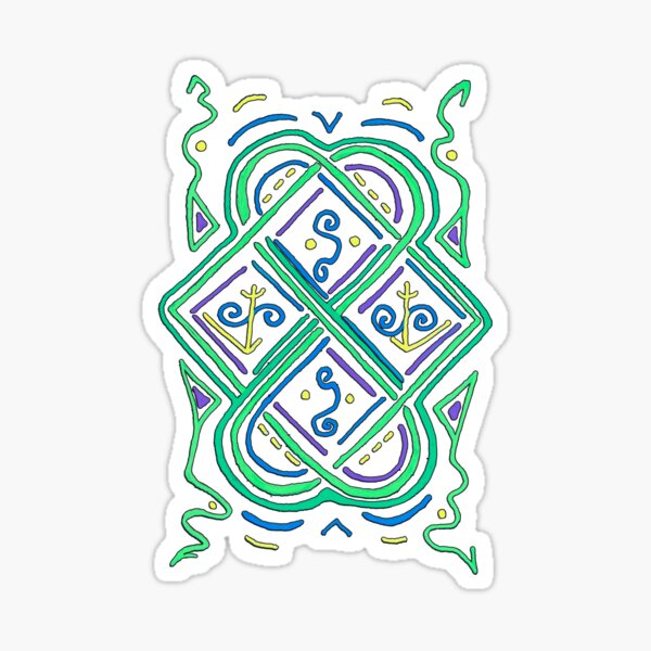 Celtic knot primative vertical Sticker