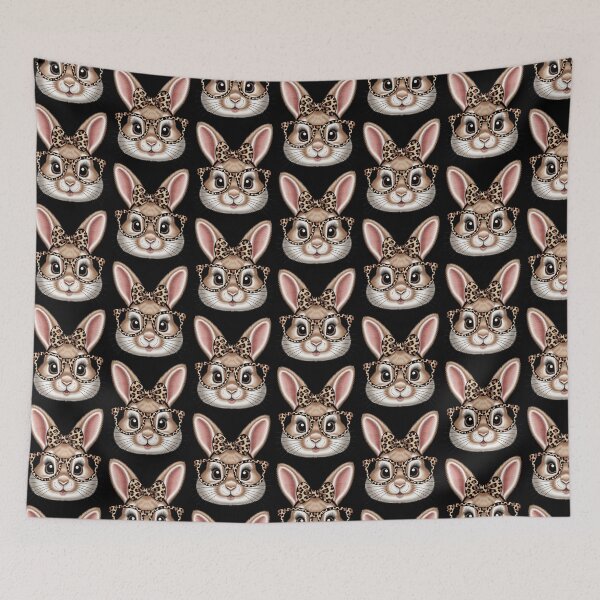Item preview, Funny Bunny Face Glasses Bandana Leopard Rabbit Happy Easter designed and sold by Mozaic Clothes.