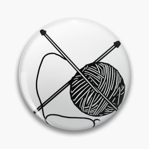 Item preview, Minimalist Knitting Yarn and Needles Illustration designed and sold by EllDAV777.