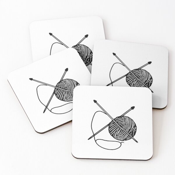 Item preview, Minimalist Knitting Yarn and Needles Illustration designed and sold by EllDAV777.