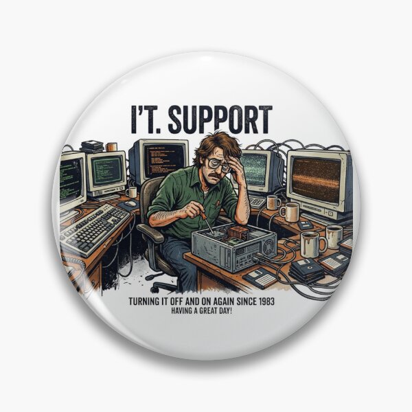 Item preview, Restart Your Attitude – Vintage IT Support Survival Mode designed and sold by KurtByteStudio.