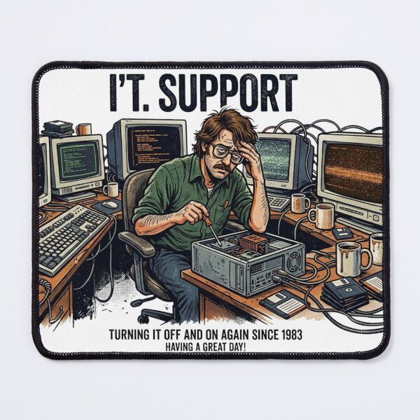 Item preview, Restart Your Attitude – Vintage IT Support Survival Mode designed and sold by KurtByteStudio.