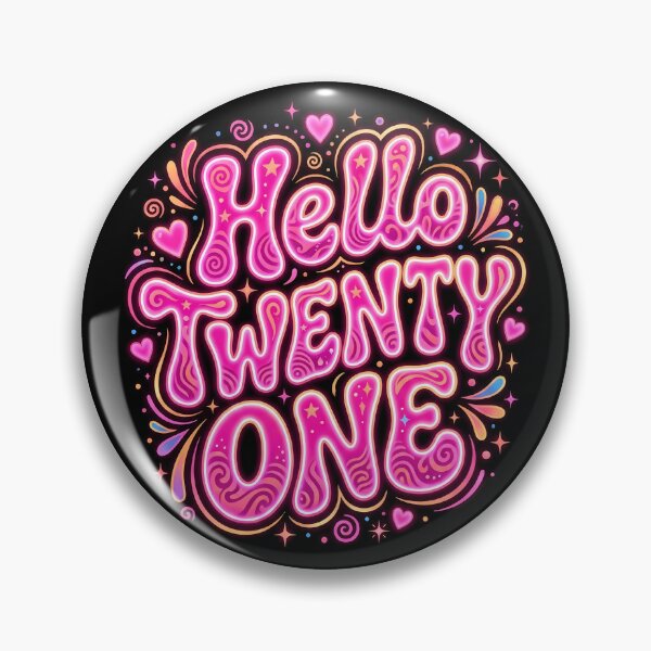 Item preview, Retro Groovy Hello Twenty One Design designed and sold by ArtistryTouch.