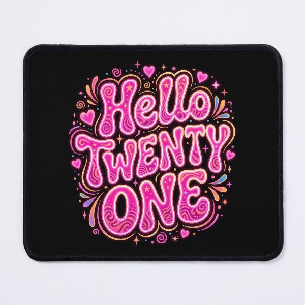 Item preview, Retro Groovy Hello Twenty One Design designed and sold by ArtistryTouch.