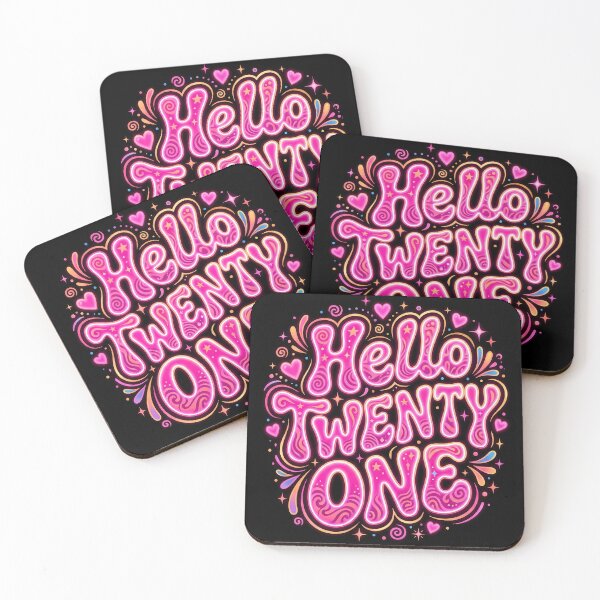 Item preview, Retro Groovy Hello Twenty One Design designed and sold by ArtistryTouch.