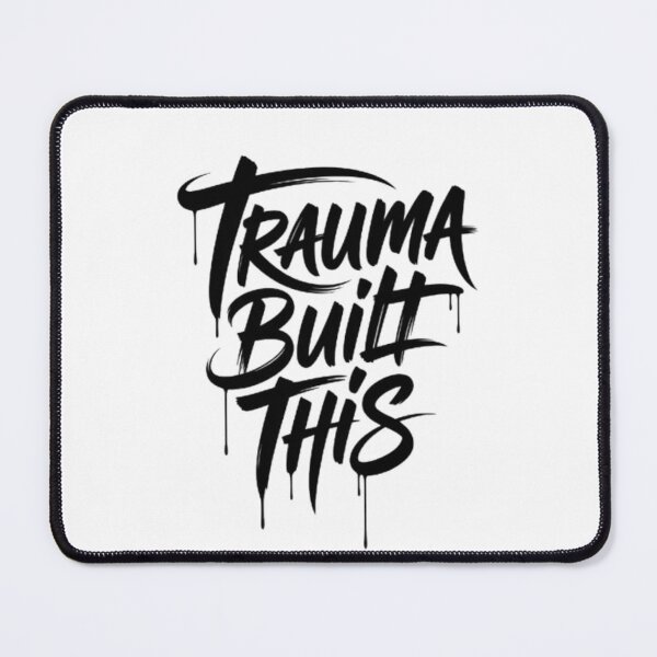 Item preview, Trauma Built This – Bold Brush Script Streetwear Graphic Tee designed and sold by NewUSShop.