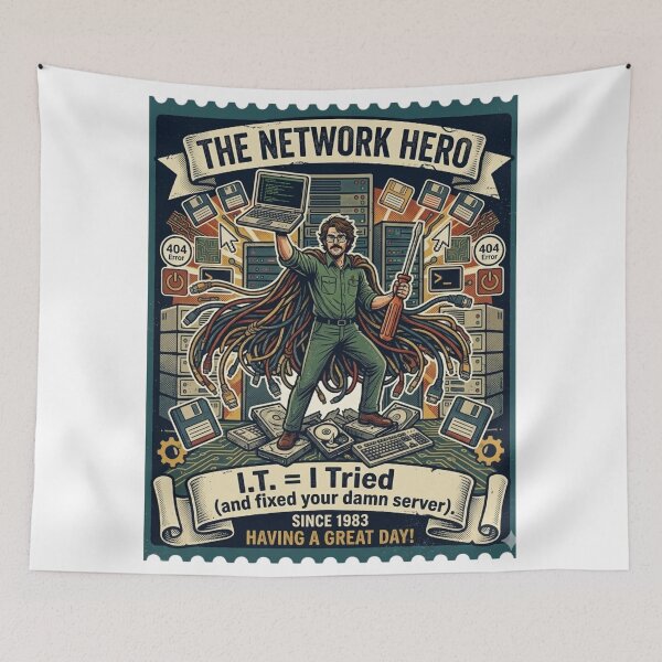 Item preview, Tech Support Hero  Saving Computers Since Day One designed and sold by KurtByteStudio.