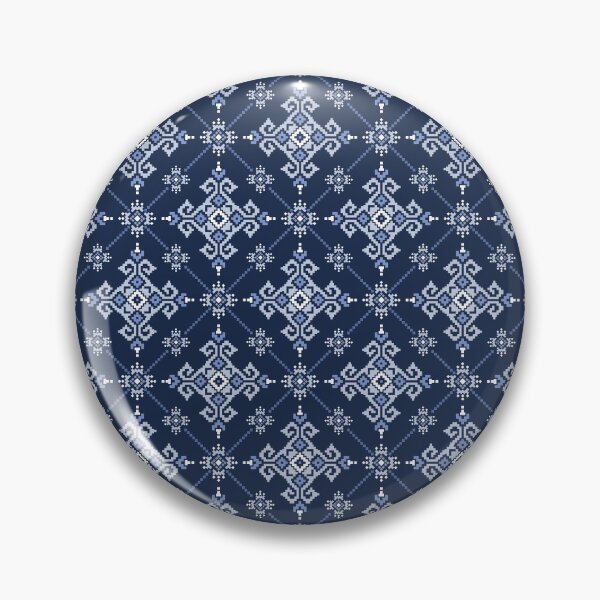 Item preview, Navy Blue Traditional Folk Seamless Pattern designed and sold by PowerAntShop.