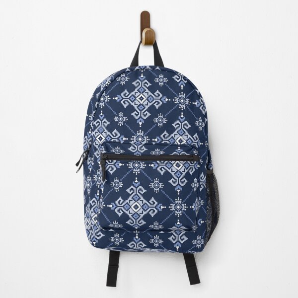Item preview, Navy Blue Traditional Folk Seamless Pattern designed and sold by PowerAntShop.