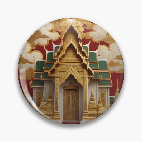 Item preview, Wat Phra Kaew Grand Palace – Traditional Thai Temple Art Poster designed and sold by ArtnarongDesign.