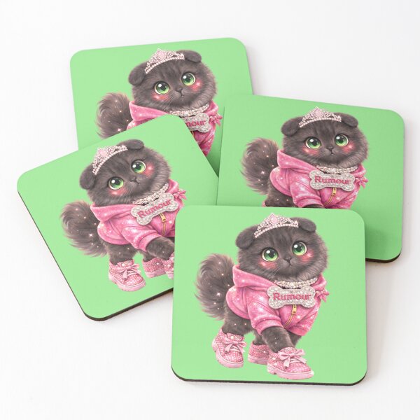 Item preview, Rumour princess - scottish fold fashion cat in pink hoodie and sparkly sneakers designed and sold by Mishco courier co.