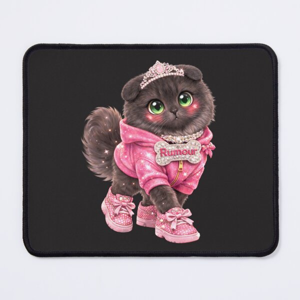 Item preview, Rumour princess - scottish fold fashion cat in pink hoodie and sparkly sneakers designed and sold by Mishco courier co.