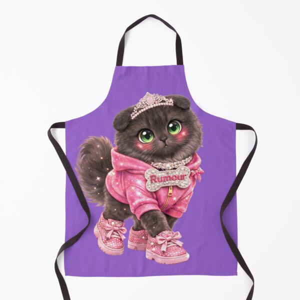 Item preview, Rumour princess - scottish fold fashion cat in pink hoodie and sparkly sneakers designed and sold by Mishco courier co.