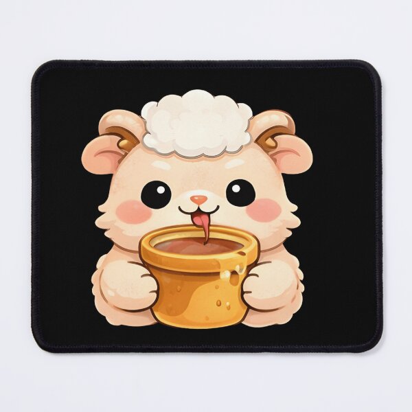 Item preview, Cute Kawaii Sheep Eating Golden Honey designed and sold by Trendora90.
