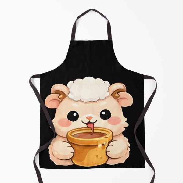Item preview, Cute Kawaii Sheep Eating Golden Honey designed and sold by Trendora90.