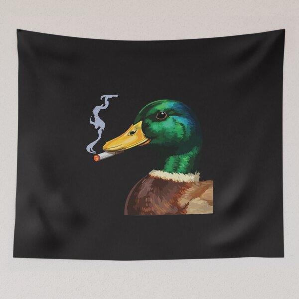 Item preview, Cool Mallard Duck Smoking Cigarette Funny Hunting Meme Animal Design designed and sold by kiralynstration.