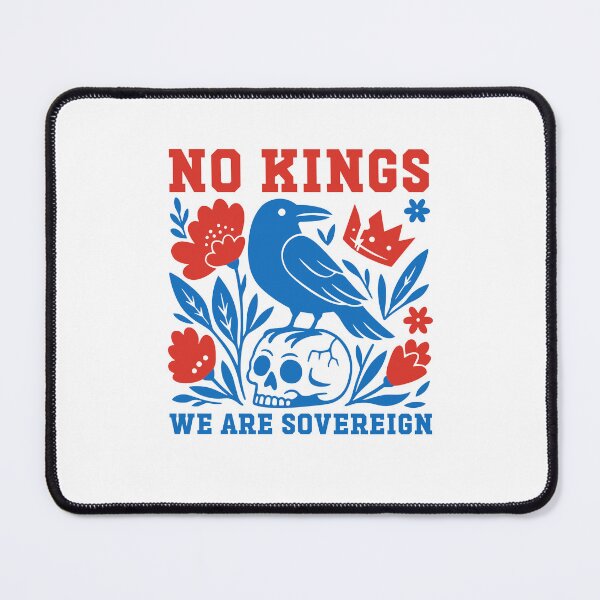 Item preview, No Kings We Are Sovereign Floral Crow Subtle Anti Trump designed and sold by gunaone-design.
