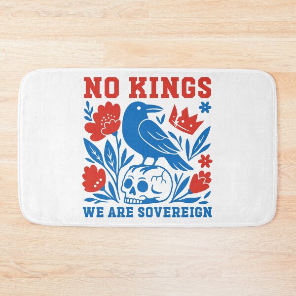 Item preview, No Kings We Are Sovereign Floral Crow Subtle Anti Trump designed and sold by gunaone-design.