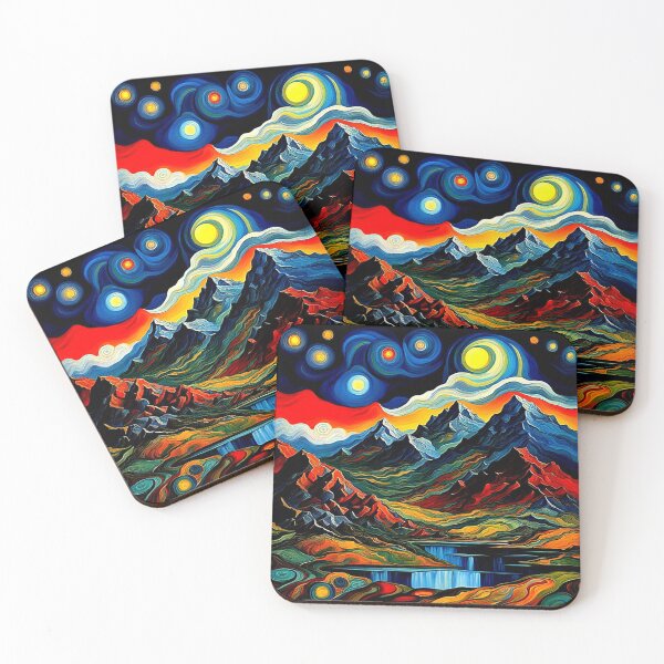 Item preview, Mountain Landscape Night Sky Nature Explorer designed and sold by Nanaueart.