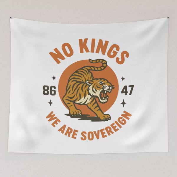 Item preview, No Kings March 28 2026 We Are Sovereign - Feminist Subtle 8647 Anti Trump designed and sold by gunaone-design.