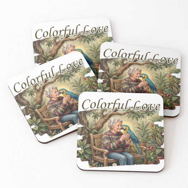Item preview, Golden Companionship – Wholesome Parrot and Grandmother Aesthetic Art designed and sold by InfinitePawBond.