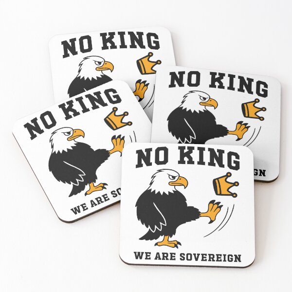 Item preview, No Kings March 2026 We Are Sovereign Funny Eagle Kicking Crown Anti-Trump designed and sold by gunaone-design.