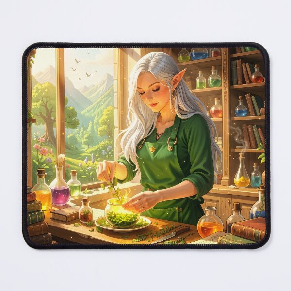 Item preview, She elf in her apothecary designed and sold by worldimagine91.