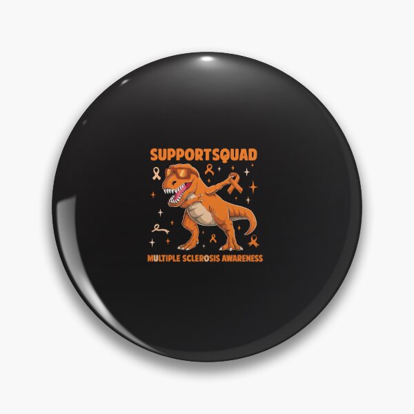 Item preview, Support Squad Multiple Sclerosis Awareness Orange Ribbon Dinosaur Design designed and sold by kiralynstration.