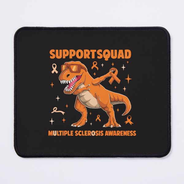 Item preview, Support Squad Multiple Sclerosis Awareness Orange Ribbon Dinosaur Design designed and sold by kiralynstration.