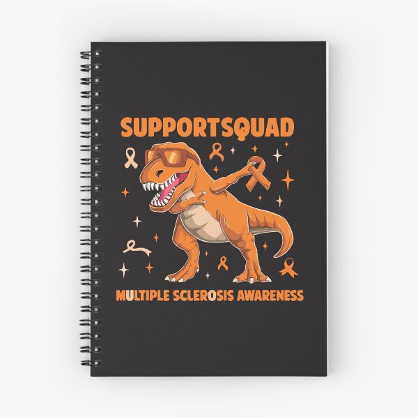 Item preview, Support Squad Multiple Sclerosis Awareness Orange Ribbon Dinosaur Design designed and sold by kiralynstration.
