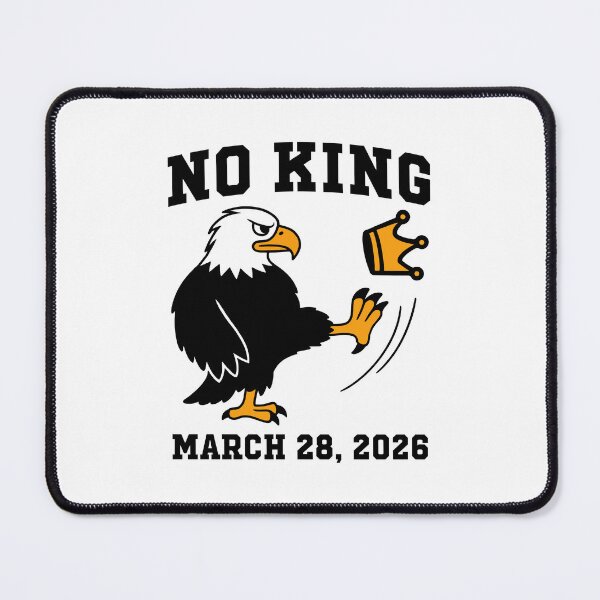 Item preview, No Kings March 28 2026 Funny Bald Eagle Kicking Crown Anti-Trump designed and sold by gunaone-design.
