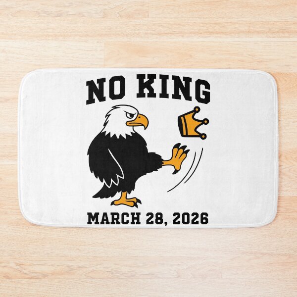 Item preview, No Kings March 28 2026 Funny Bald Eagle Kicking Crown Anti-Trump designed and sold by gunaone-design.