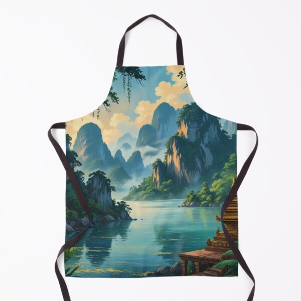 Item preview, Khao Sok National Park Thailand – Tropical Mountain Lake Travel Poster designed and sold by ArtnarongDesign.