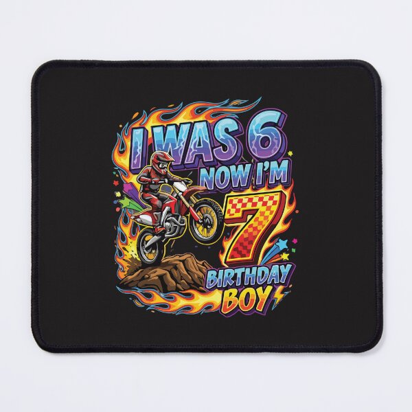 Item preview, I Was 6 Now I'm 7 Motocross 7th Birthday Boy Dirt Bike Racing Design designed and sold by kiralynstration.