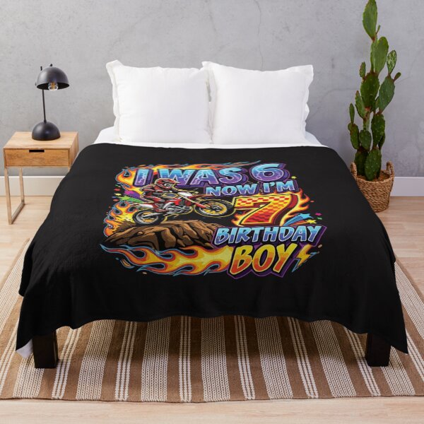 Item preview, I Was 6 Now I'm 7 Motocross 7th Birthday Boy Dirt Bike Racing Design designed and sold by kiralynstration.