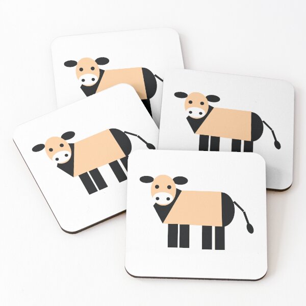 Item preview, Geometric Cow Made from Shapes for Kids designed and sold by MadeFromShapes.