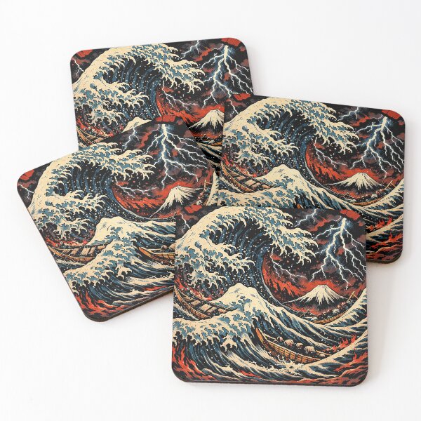 Item preview, Kanagawa Wave Horror designed and sold by unfamouzzz.