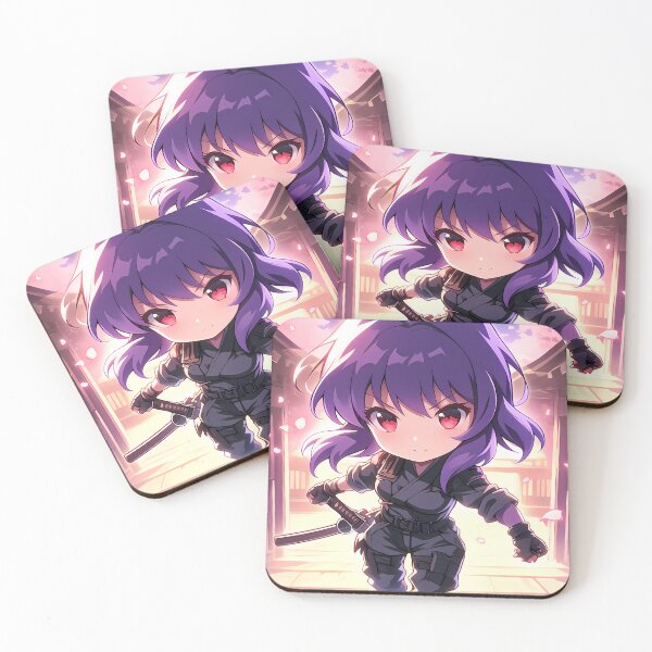 Item preview, Motoko Kusanagi Ghost In The Shell Chibi Waifu Kimono Cherry Blossom designed and sold by TanglenRabbit.