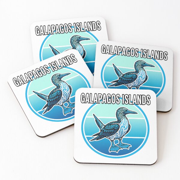 Item preview, Galapagos Island Blue Booby Tribal illustrative wildlife designed and sold by chattsuede.