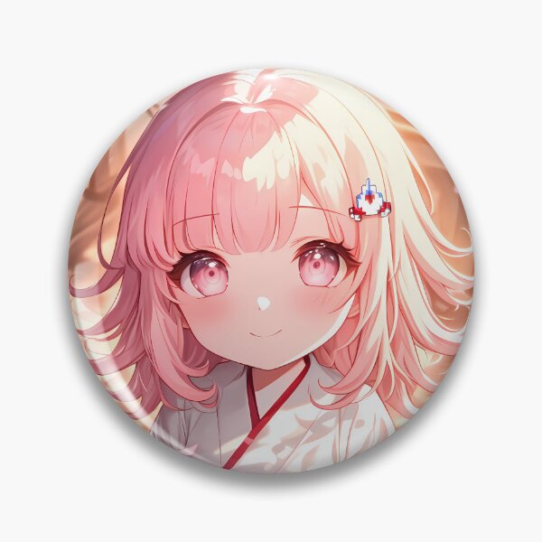 Item preview, Chiaki Nanami Danganronpa Chibi Kimono Moment With Cherry Blossoms designed and sold by TanglenRabbit.